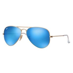 Ray-Ban aviators gold with reflective blue lens